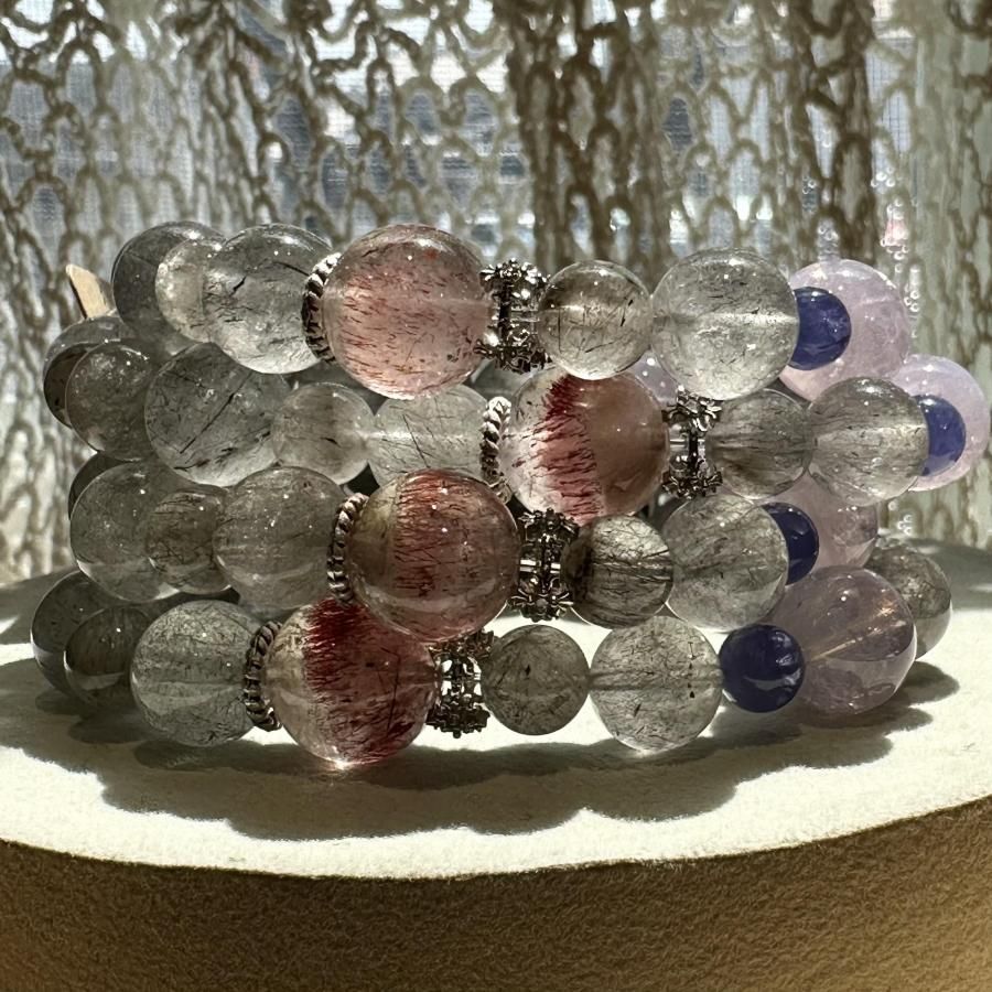 ヘイロフスキー鉱インクォーツ＆レッドセイクリッドセブン