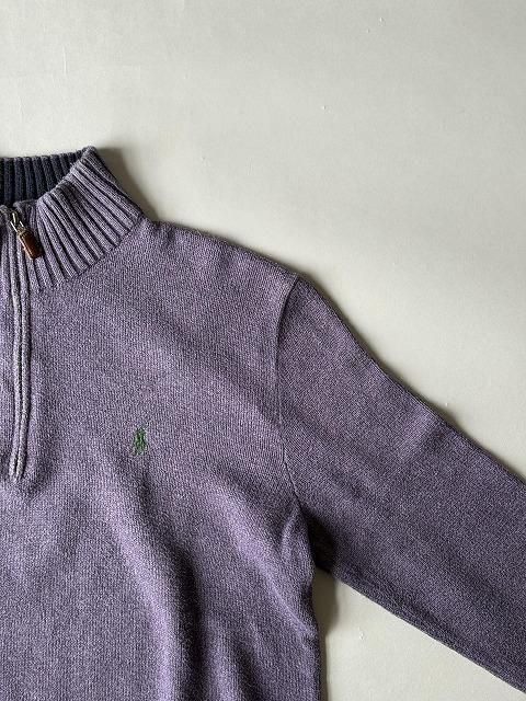 Polo by Ralph Lauren】 Half-Zip Cotton Sweater ハーフジップ