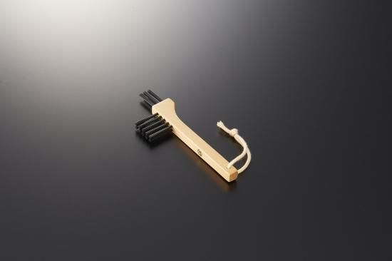 ≪手植え≫ヘアーブラシ7行植え 特級黒豚毛【ブラシクリーナー付