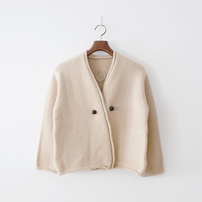 Atelier d'antan Degas ウールカシミヤ ニットカーディガン Beige