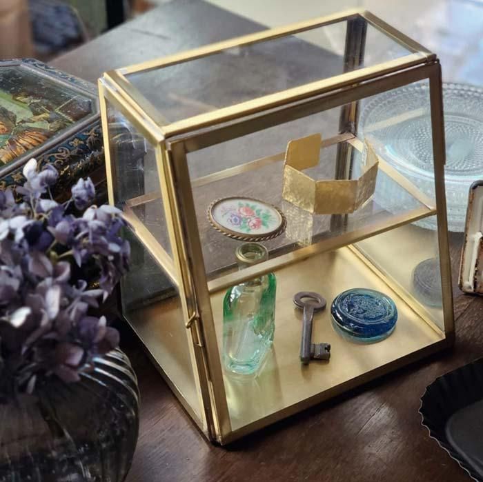 フランスアンティークガラスケース アクセサリーケース ディスプレイ