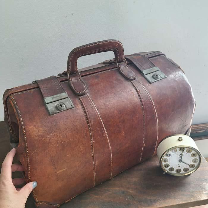 昭和レトロトランク・レザーボストン・革トランク・ブラウン | 旅する