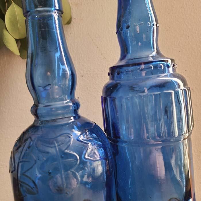 昭和レトロ・古道具・ガラスボトル・コバルトブルー色 | 旅するレトロ