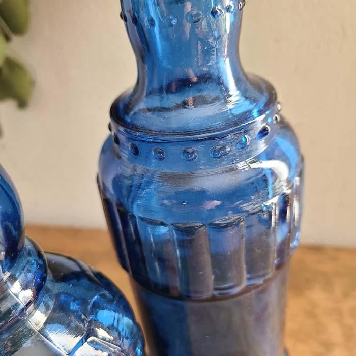昭和レトロ・古道具・ガラスボトル・コバルトブルー色 | 旅するレトロ