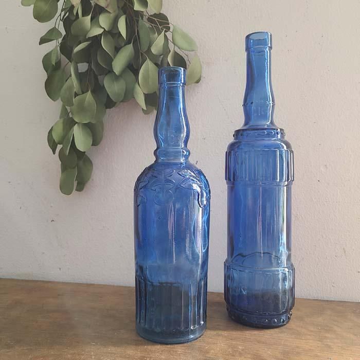 昭和レトロ・古道具・ガラスボトル・コバルトブルー色 | 旅するレトロ