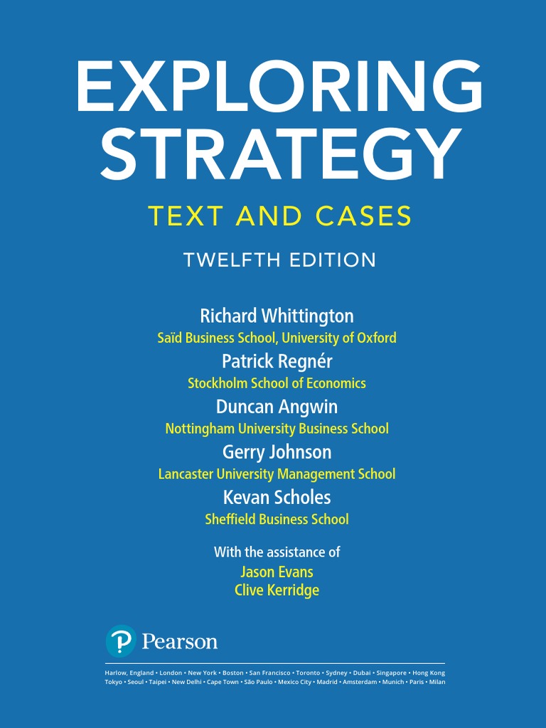 Exploring Strategy: Text and Cases | PDF
