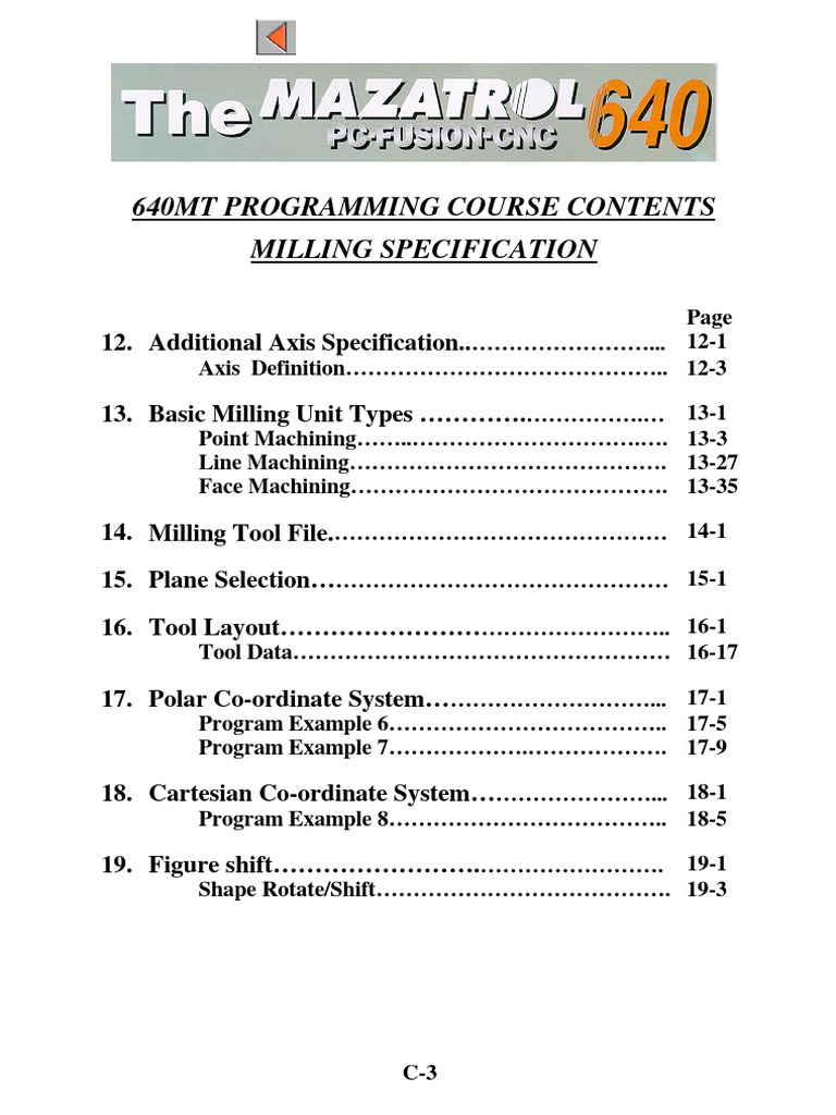 Mazatrol Fusion 640MT Milling Guide | PDF
