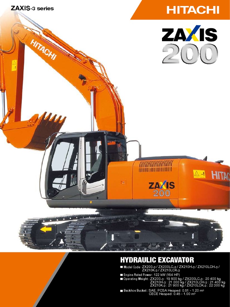 Hitachi Excavator ZX200-3, ZX200LC-3 | PDF | Vehicle Technology