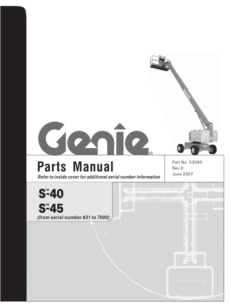 Manual de Partes S40 y S45 Parte 1 Genie | PDF | Fuel Injection | Fax