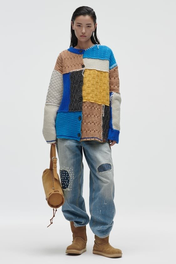 Zara Zara OVERSIZED PATCHWORK KNIT ADERERROR CARDIGAN 259.00