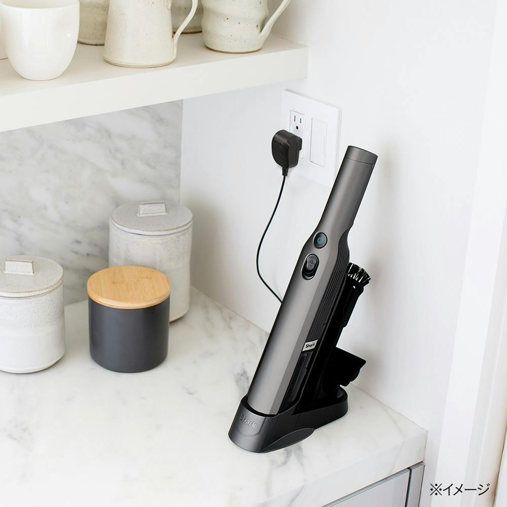 シャーク Shark EVO POWER 充電式ハンディクリーナー スチールグレー