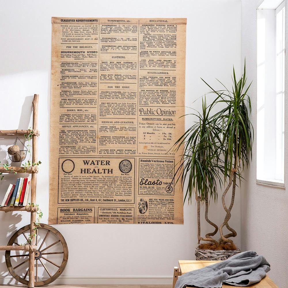 選べるのれんにもなるタペストリー ニュースペーパ 100×90【別送品