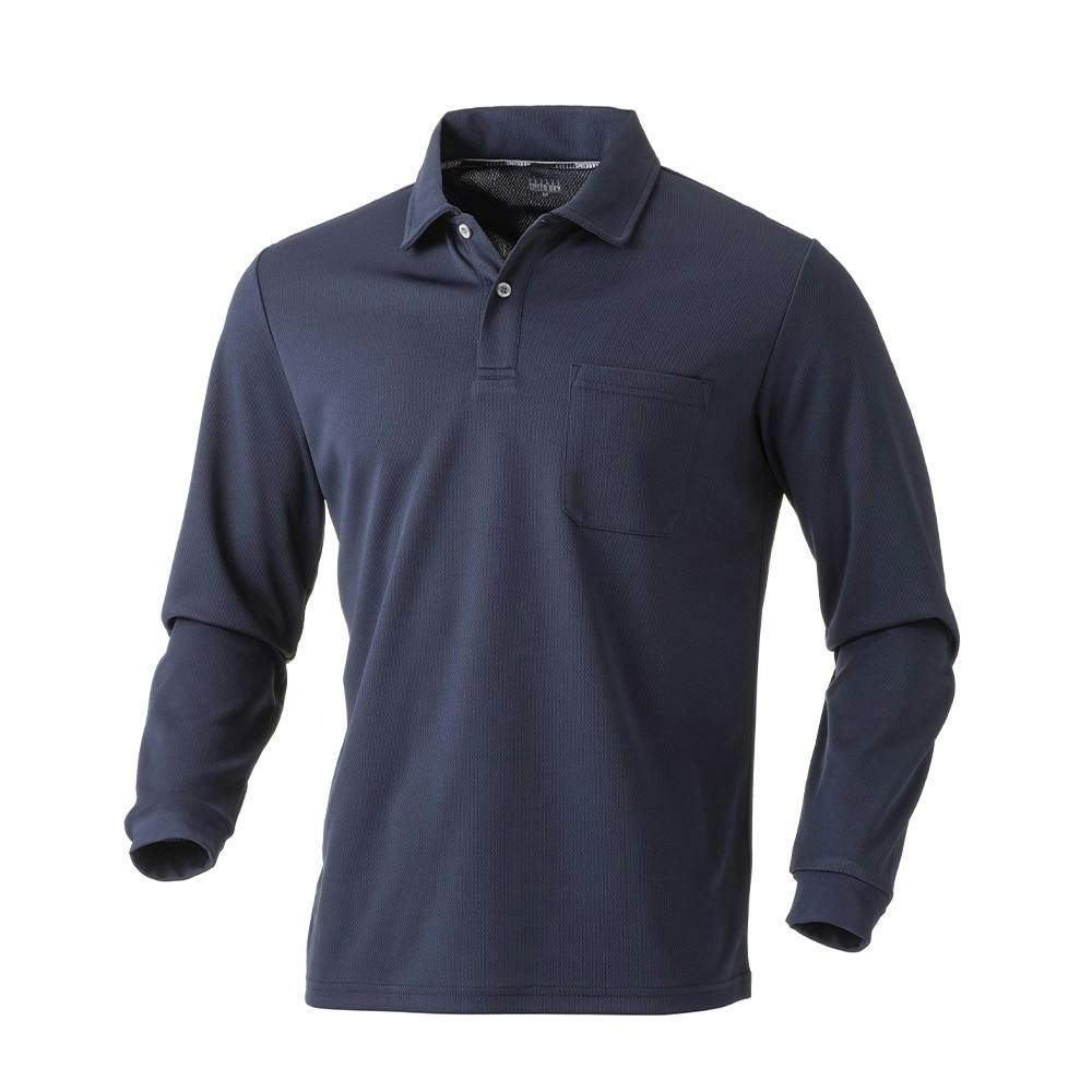 カインズ スピードドライ ワークポロシャツ 長袖 ネイビー L | 作業着