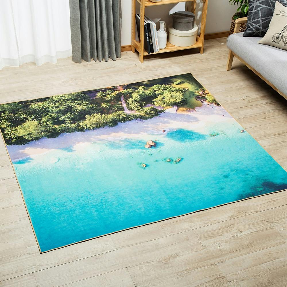 ずれにくいデザインラグ サンドビーチ 185×185(販売終了) | ラグ