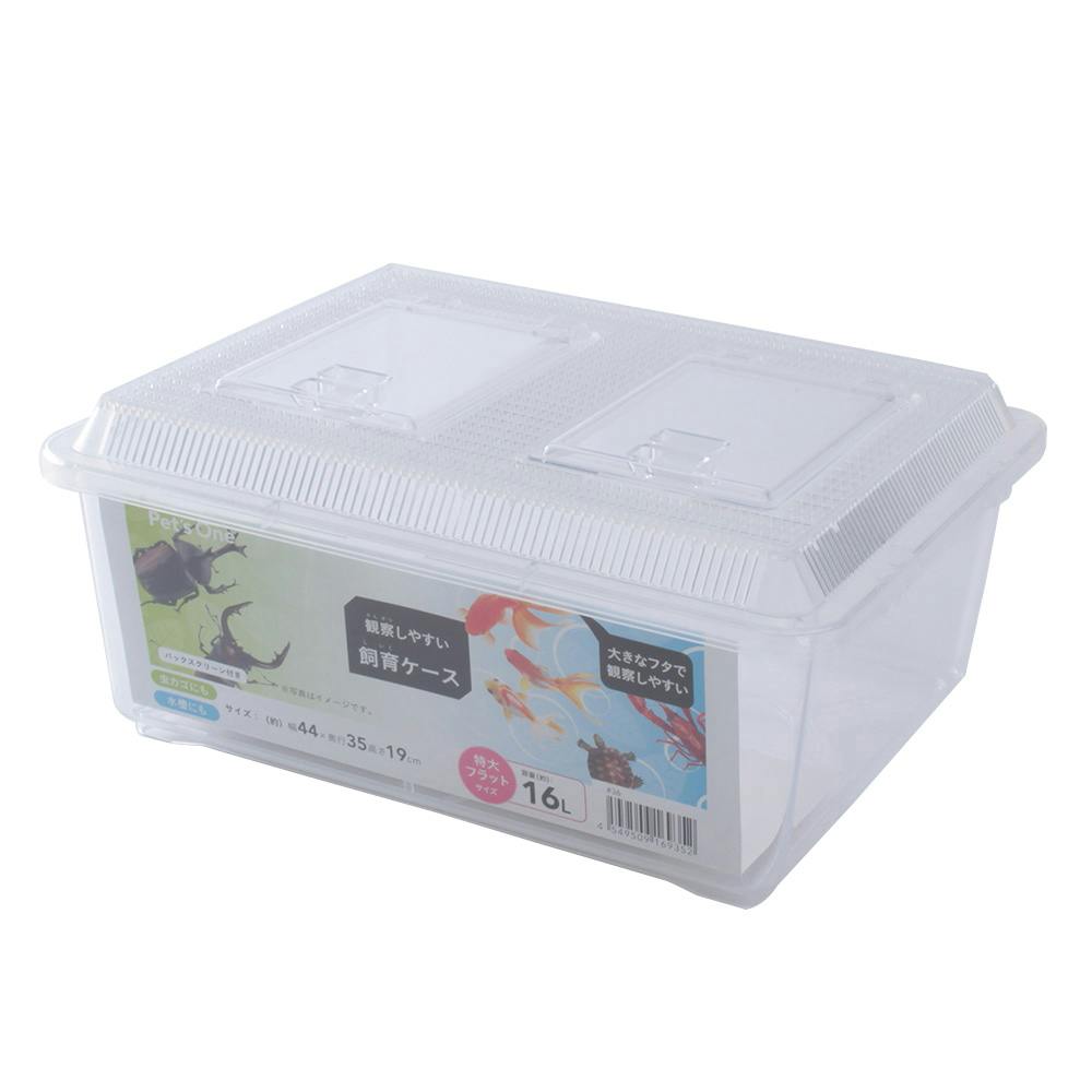 Pet'sOne 観察しやすい飼育ケース 特大フラット | 昆虫用品・昆虫