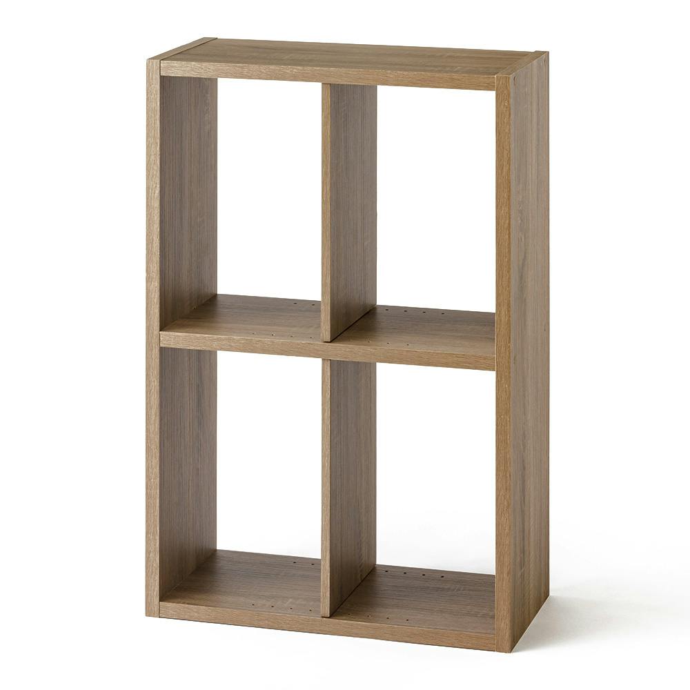 縦横使用できるオープンラックナチュラルエルム S55 | 本棚・書棚