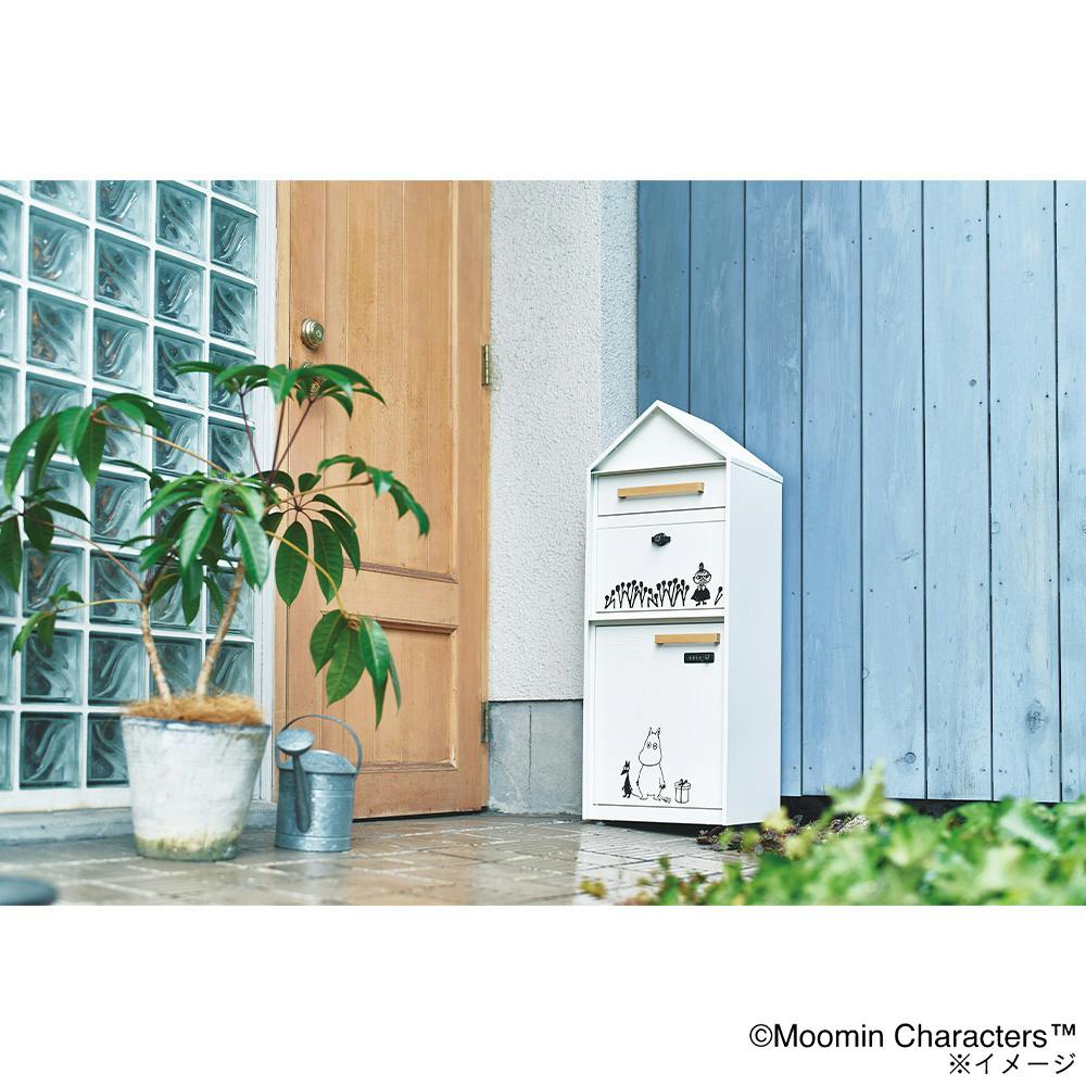 宅配BOX付ポスト MOOMIN ムーミン M25-0013 幅38cm 高さ101cm 奥行32.2