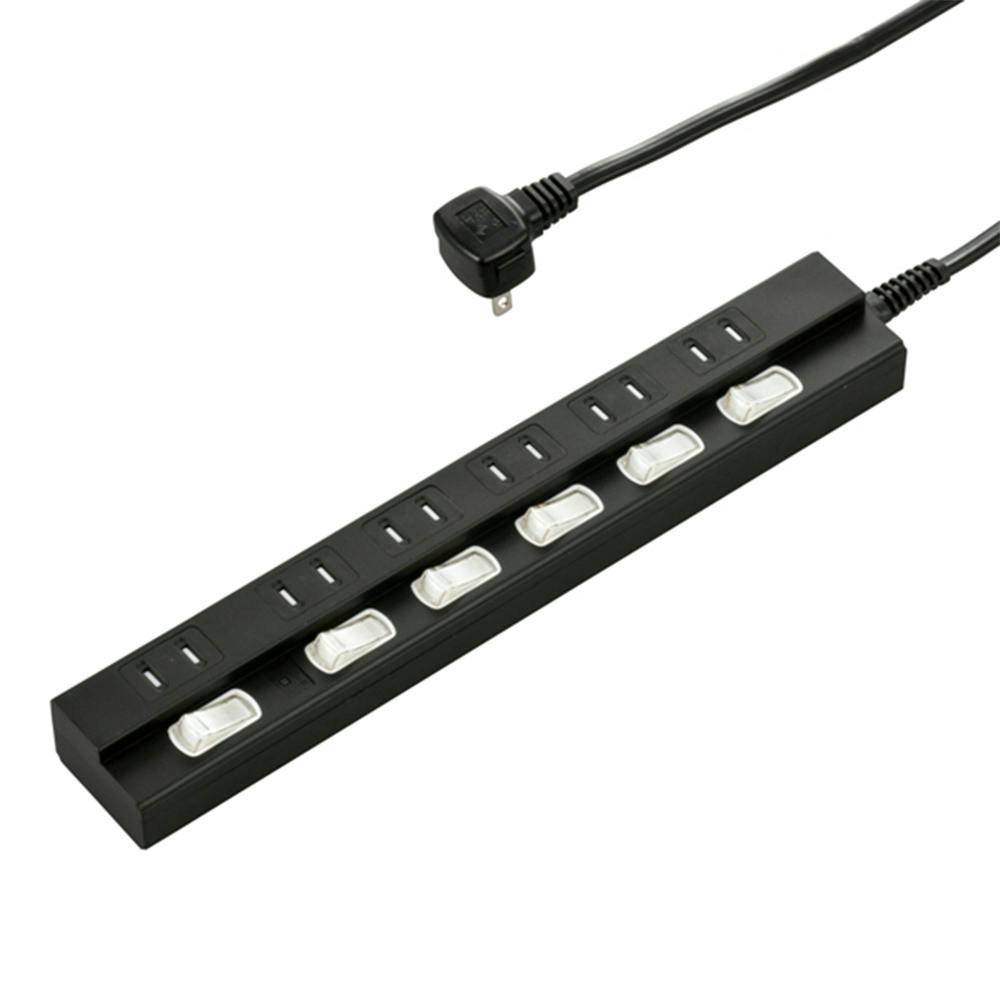 電源タップ 雷ガード 6個口 2m 黒 HS-TPK62PBT-K | AVパーツ 通販