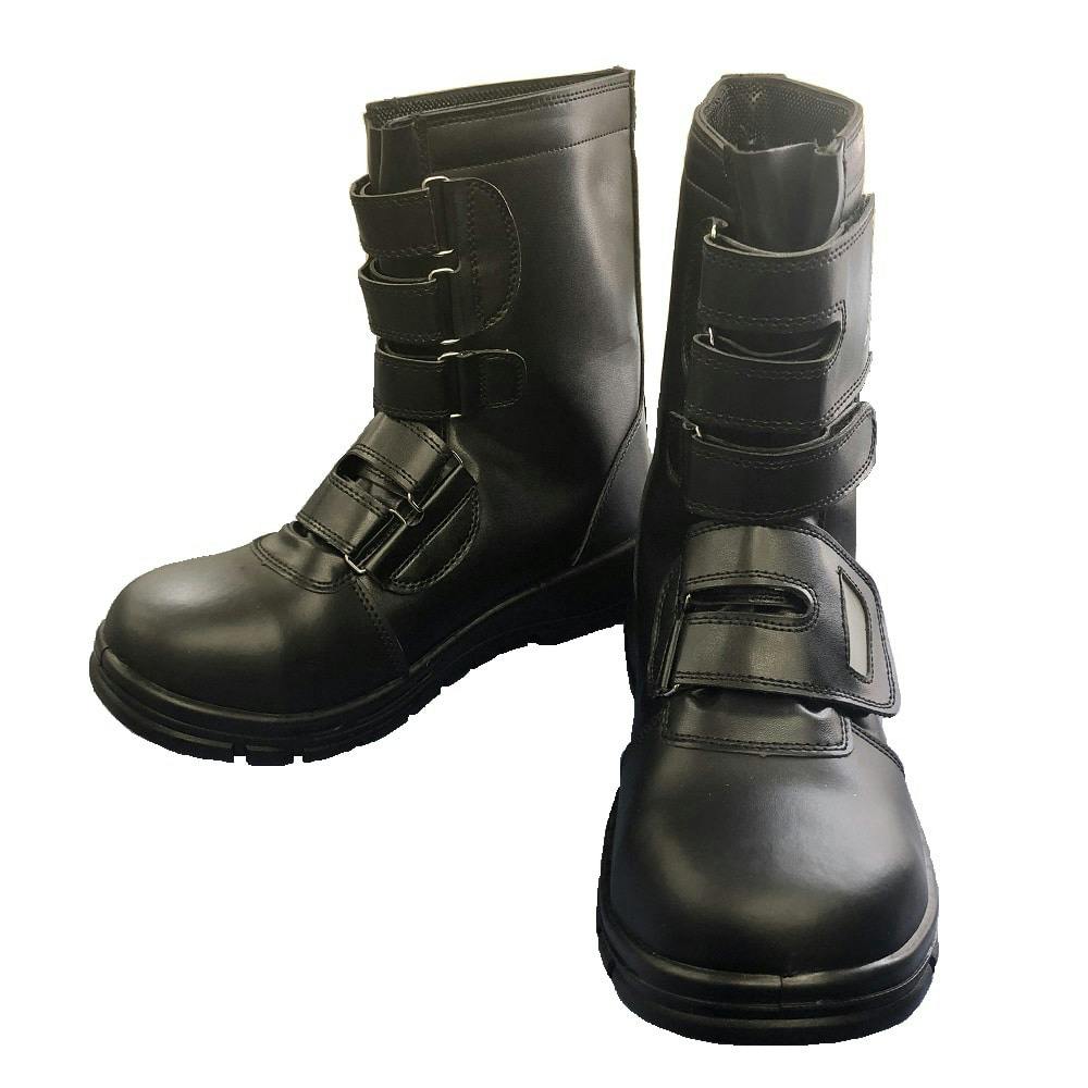 ミドリ安全 消防仕様 安全靴 ブラック 26.5cm 消防 静電 RT731F メンズ