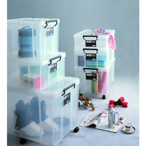 CAINZ-DASH】天馬 フタ式収納ケース ロックス 660M クリア 440