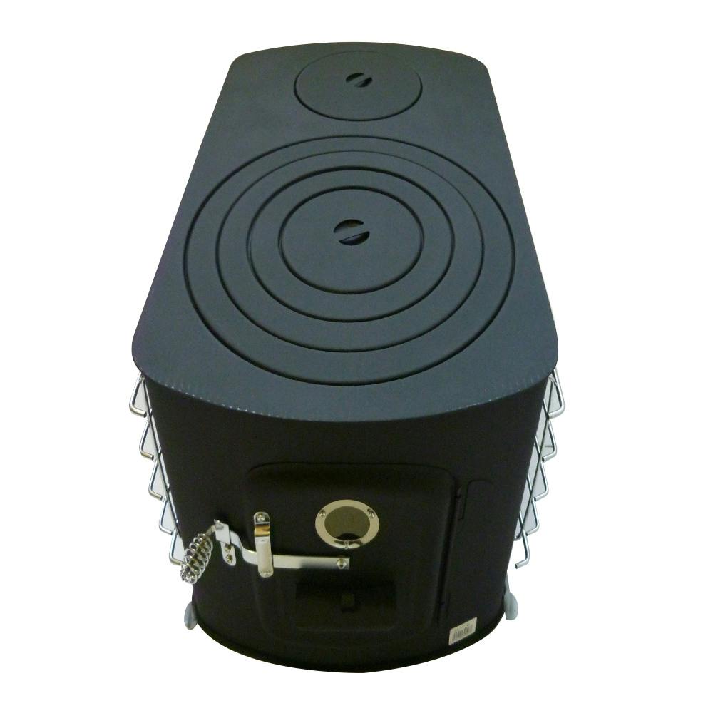 角型薪ストーブ ガード付ワイド ブラック(煙突別売)【別送品】 | 空調