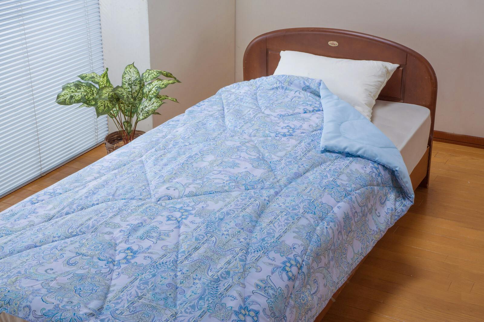 抗菌・防臭・防ダニわた使用 洗える清潔肌掛布団 2色組 ピンク+ブルー