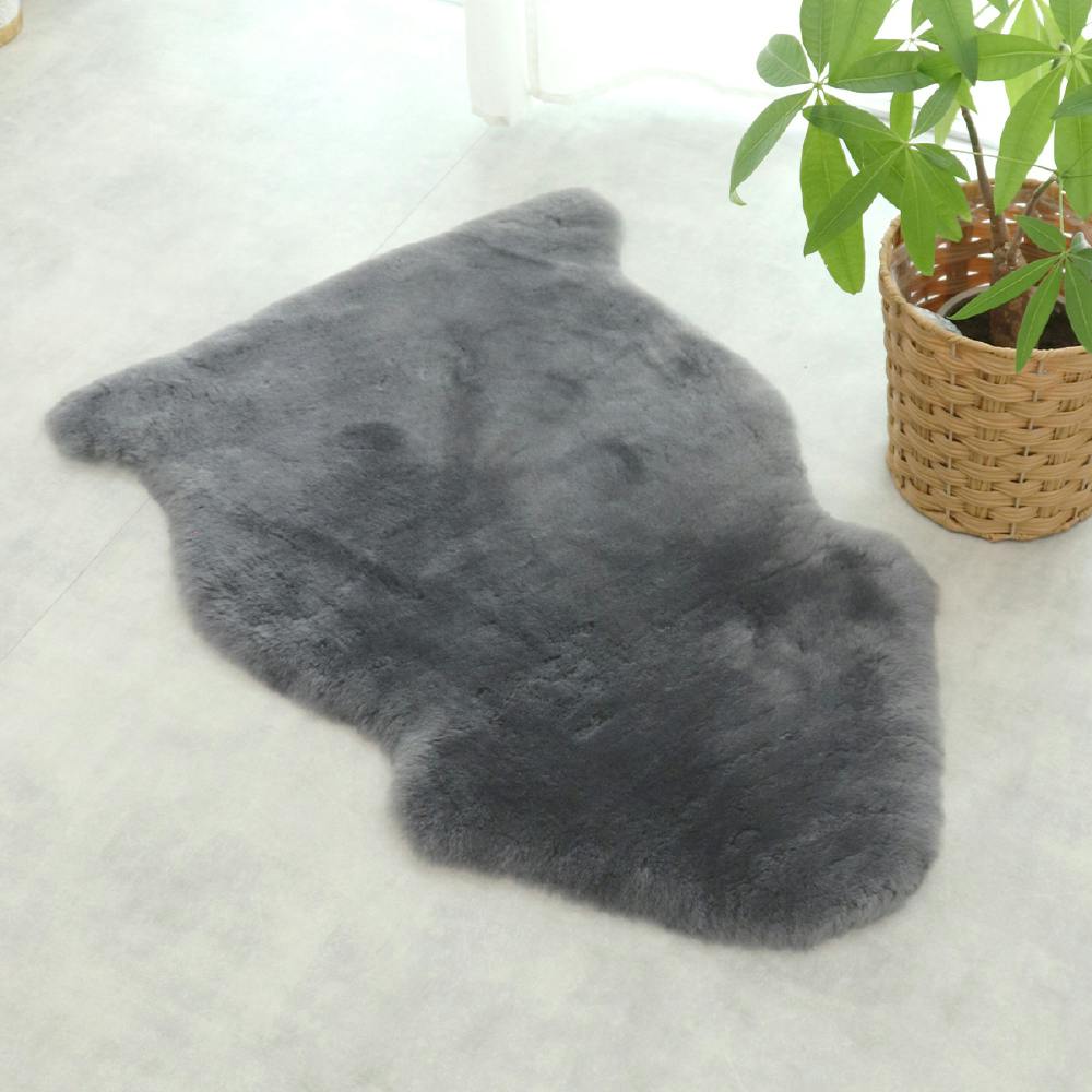 洗える ムートンラグ 1匹サイズ 短毛 送料無料 ブラウン ベージュ