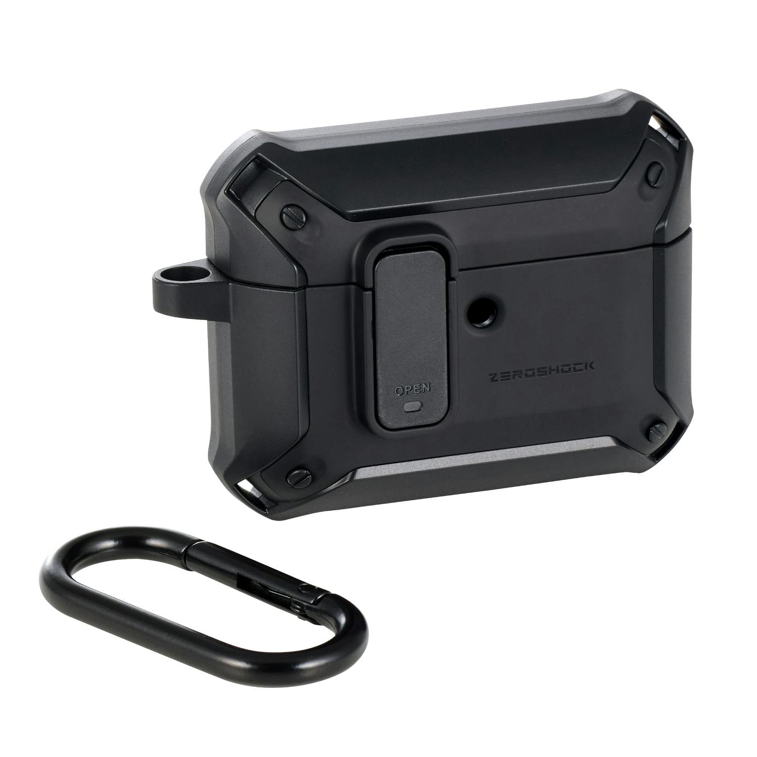 AirPods Pro 3 ケース MagSafe対応 ZEROSHOCK 3構造衝撃吸収 マット黒