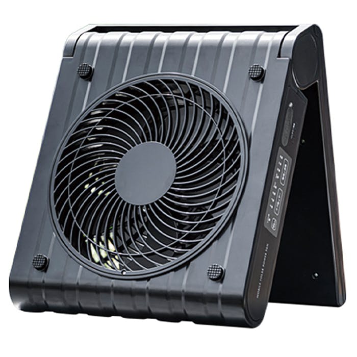 扇風機 ソーラー充電 USB充電 コンパクト 防滴仕様 ソーラーパワー