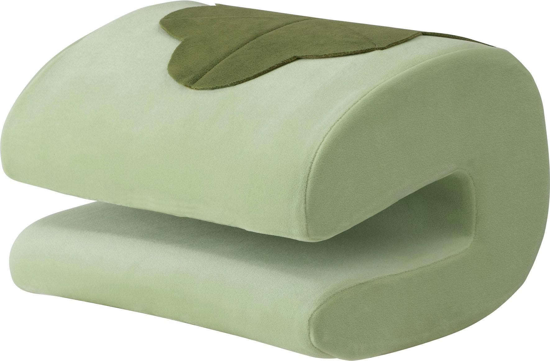 Room Essence 挟んで使えるクッション W30×D25×H19 グリーン 完成品 腰