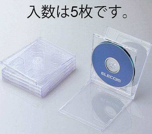 エレコム プラスチックケース(5枚) CD/DVD用 EA759GS-8 4518340482760