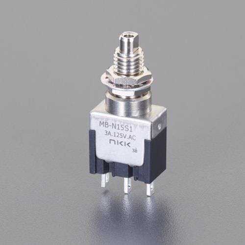 NKKスイッチズ 押しボタンスイッチ(単極双投/小型) 125V/3A EA940DA