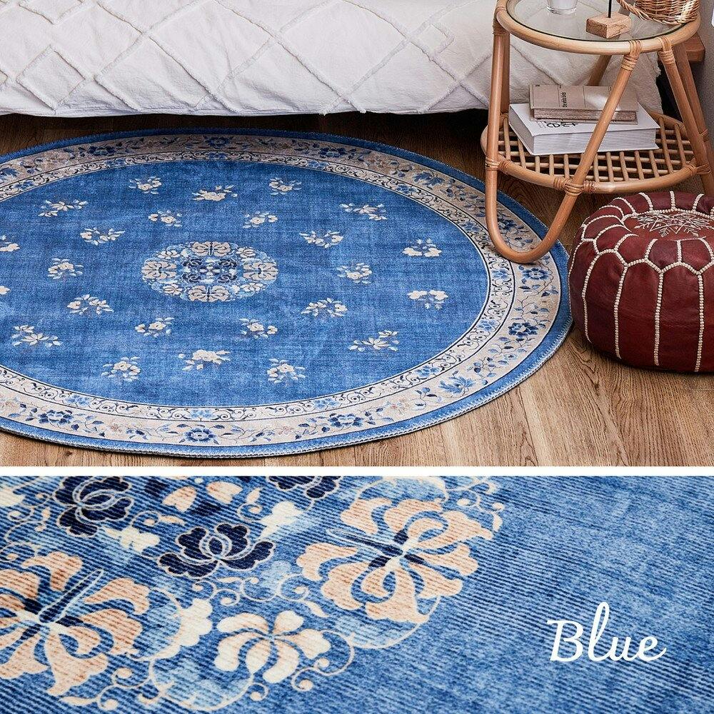 萩原 HAGIHARA シノワズリデザインのプリントラグ ミュゲ190×190ピンク