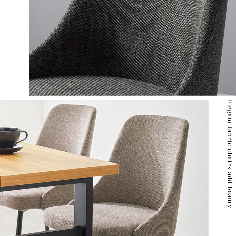 チェア LC-4860IV ファブリックアイボリー 2脚セット ファブリック