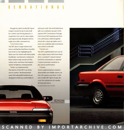 1989 Toyota Corolla Brochure - ImportArchive