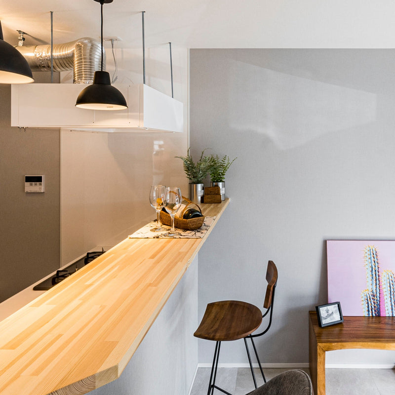 イス チェア カウンターチェア 天然木 モンキーポット オシャレ