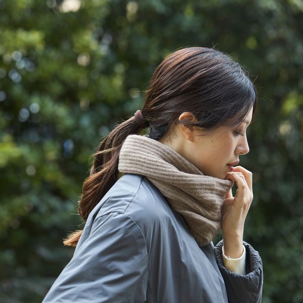 Heart of Mongolia/かたちを作りやすいカシミヤ100％スヌード -【当店