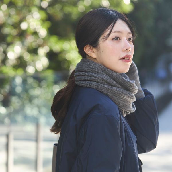 Heart of Mongolia/かたちを作りやすいカシミヤ100％スヌード -【当店