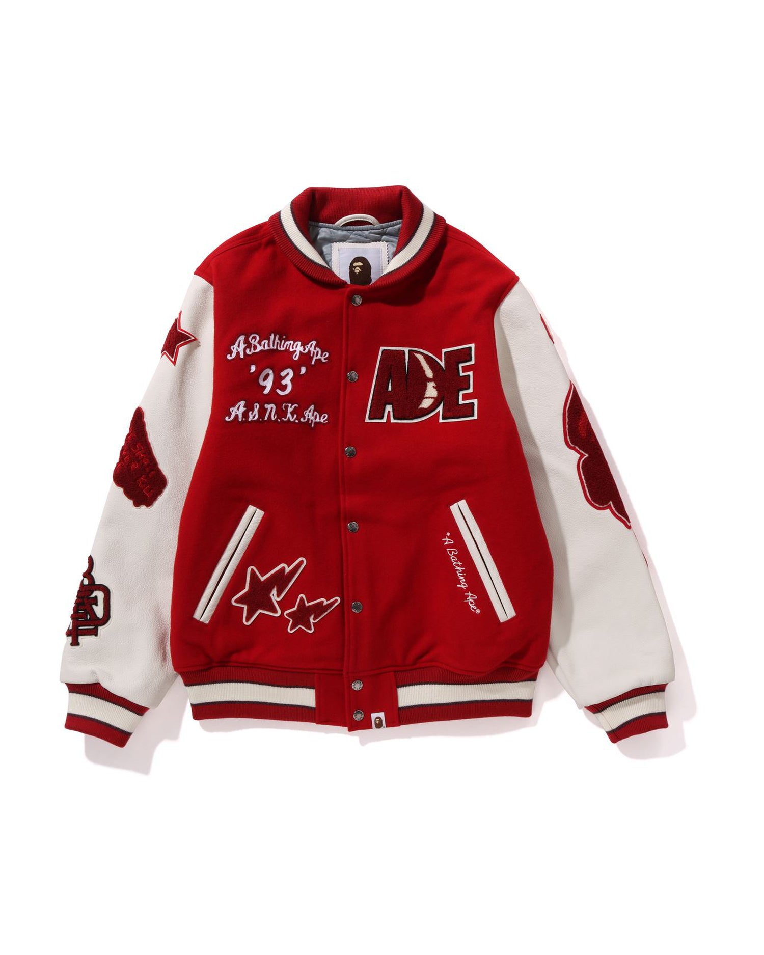 A BATHING APE® BAPE Multi Motif Varsity Jacket | Bape official