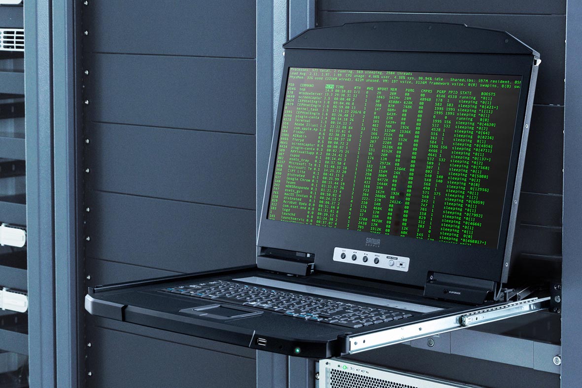 1UサイズのLCDコンソールドロワー「SW-KVMVDR」、サンワサプライが発売