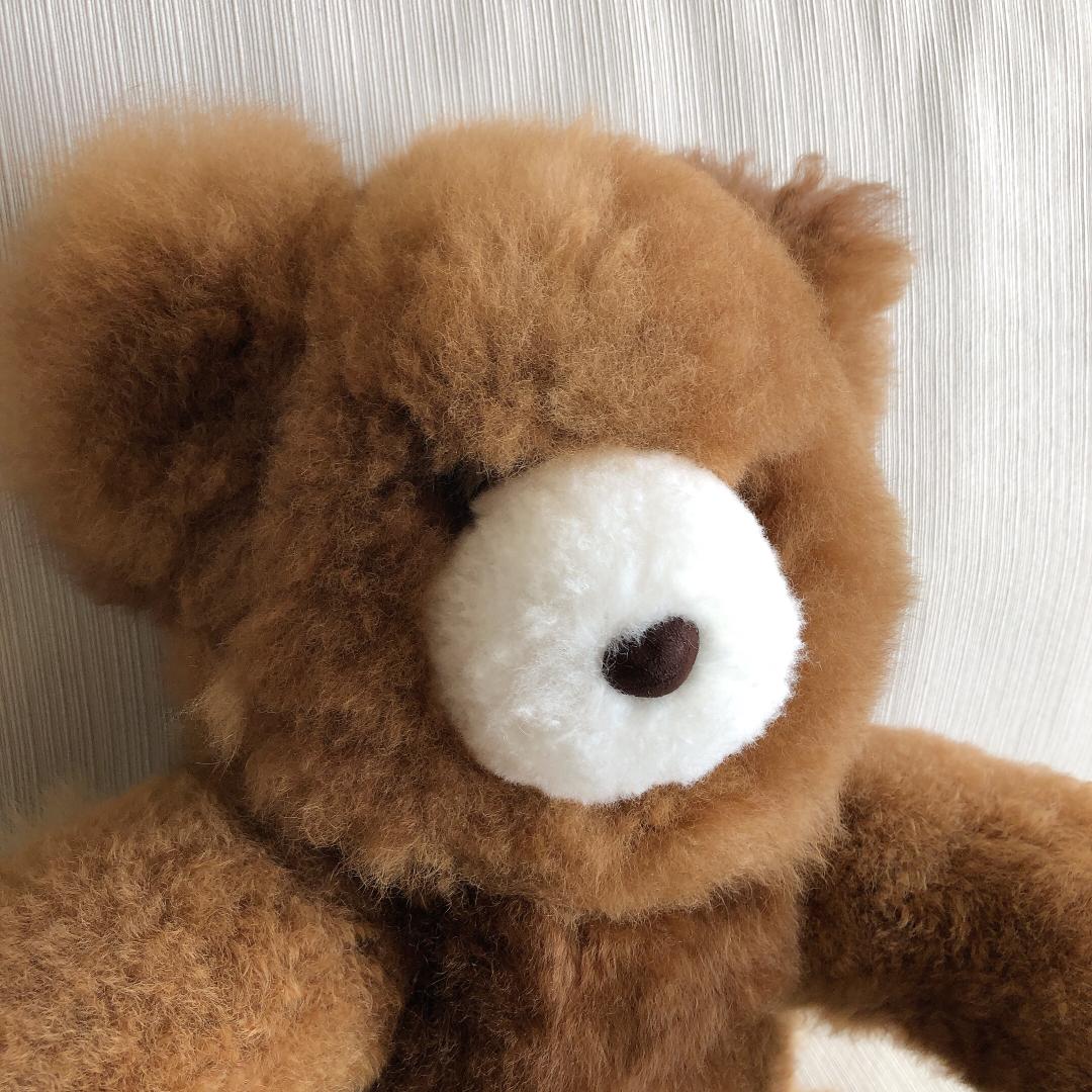 アルパカ毛100％ テディベアブラウン ぬいぐるみ くま teddybear