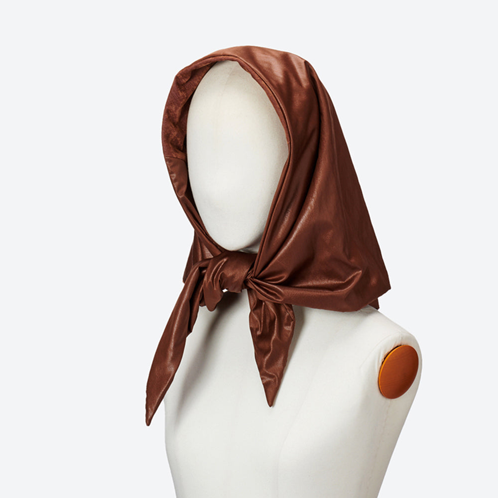 KIJIMA TAKAYUKI - LEATHER LIKE TAFFETA PADDED SCARF – IN MY BOOK STORE