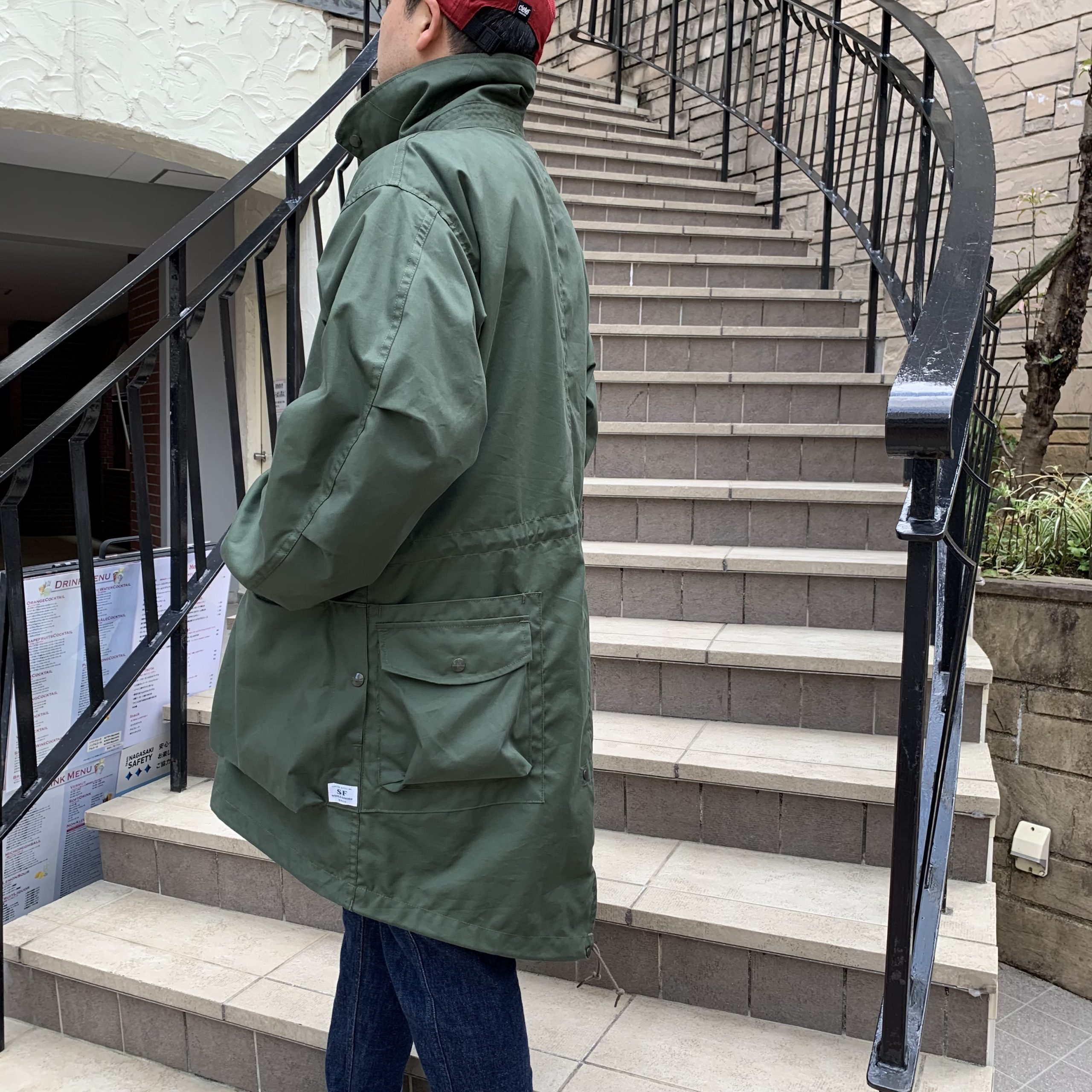 SASSAFRAS Digs Crew Coat(C/N Oxford) | INDIGO BLUE