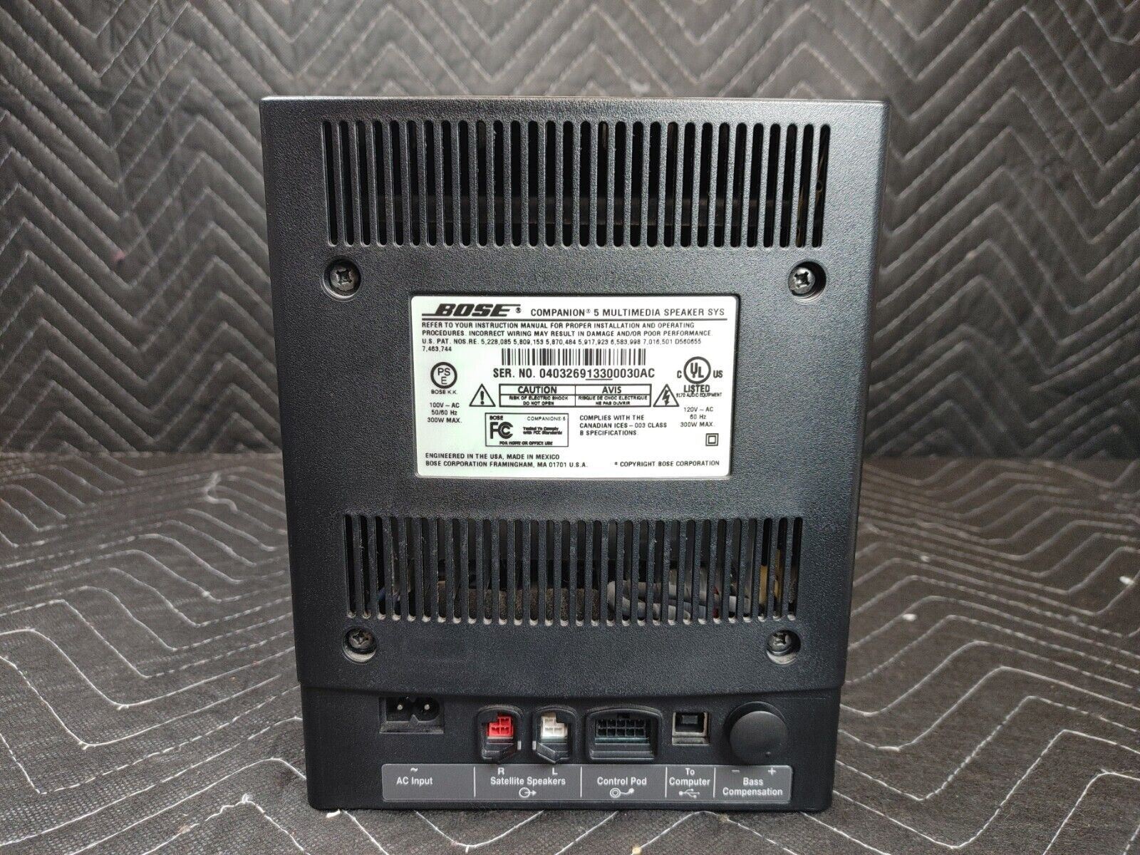 Bose Companion 5 Multimedia Speakers System- Subwoofer and Left