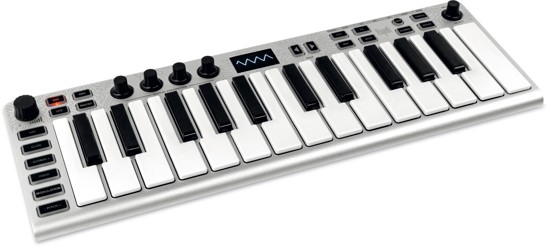 ESI Xsynth | 超薄型の25鍵ポリアフタータッチ対応シンセキーボード