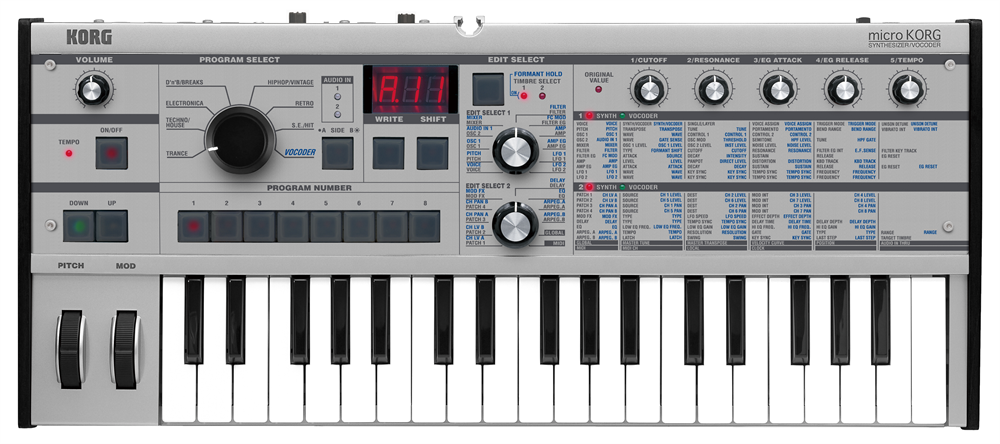 microKORG の限定プラチナカラーバージョン microKORG-PT | Digiland