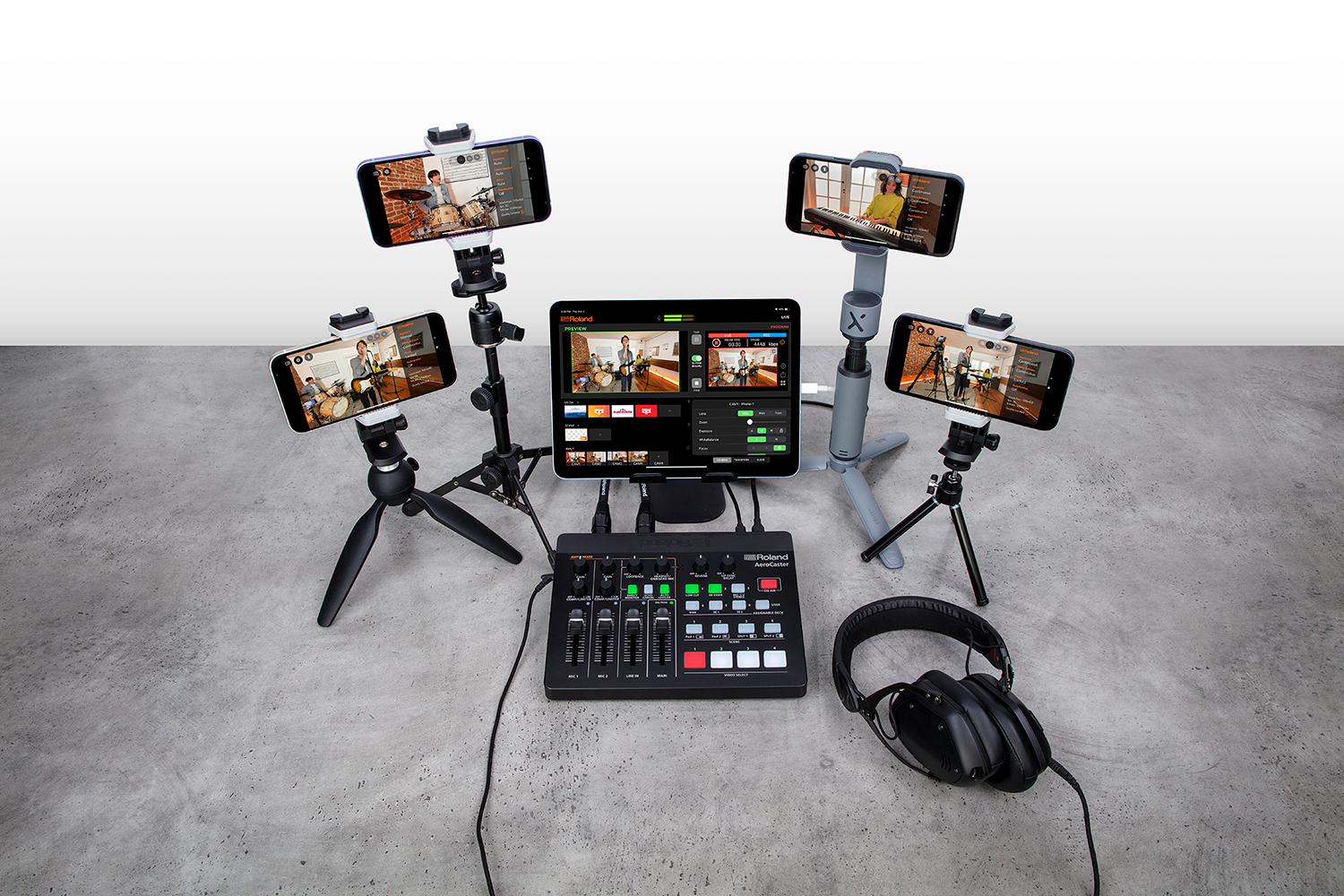 Roland ” AeroCaster VRC-01 ” | 複数のスマホのカメラ映像を