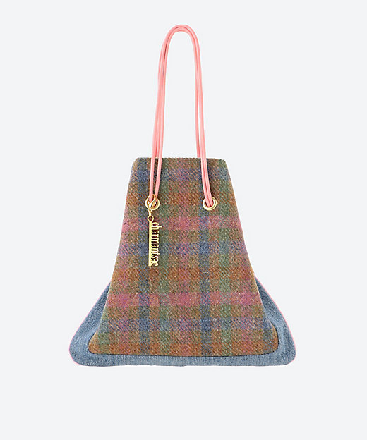 予約販売】ツイードxデニム巾着 | Charmant Sac/シャルマントサック