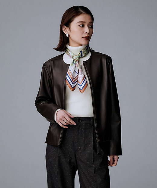 着丈短め／柔らかな質感】ラムレザージャケット（2002544575