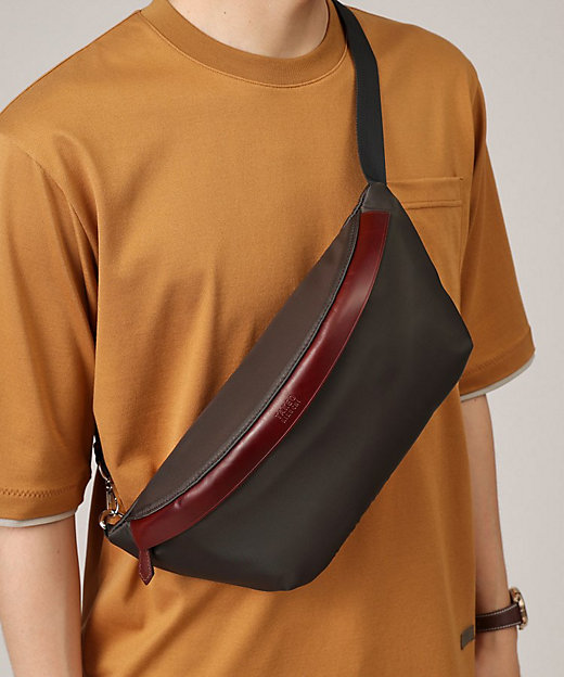 ヘビタン】レザーコンビナイロン ボディバッグ（2002339132